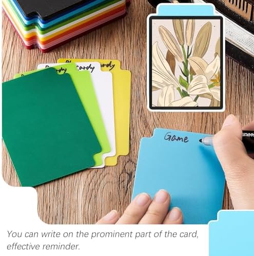 50 Pcs Card Dividers Plastic Tabs Compatible with TCG,Multicolor