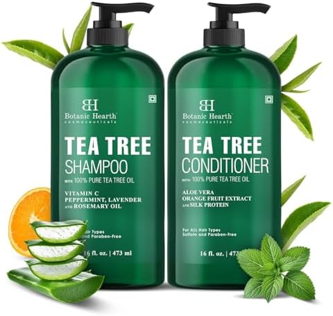 Botanic Hearth Tea Tree Shampoo And Conditioner Set - 16 Fl oz Each