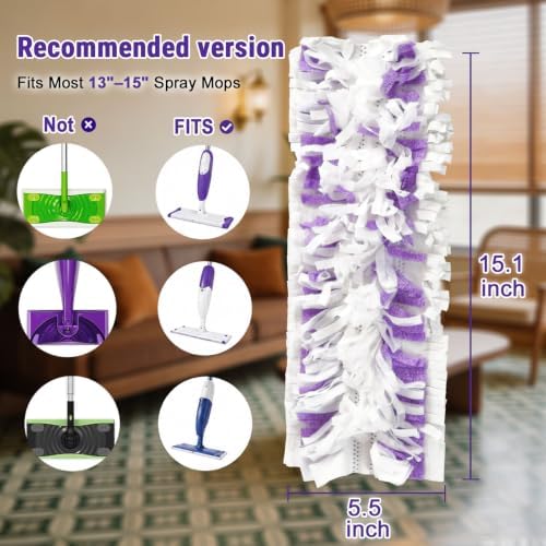 20 Pack Thickened 10-Layer Disposable Power Mop Pads Refills