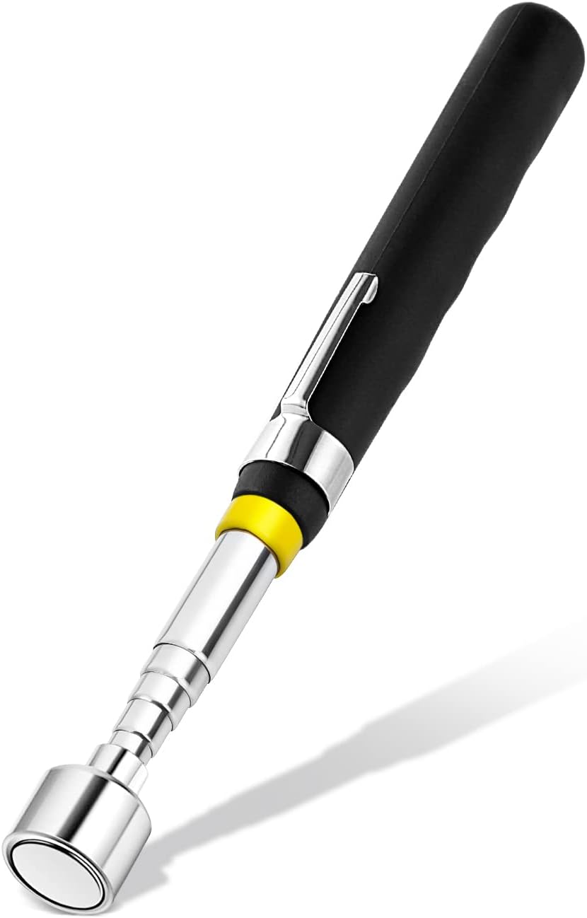 1 Piece 3.5LBs Telescoping Magnetic Pickup Tool, with Pen Clip Design, Magnet Stick Rod Extendable 5.1" to 25.4" for Men, Birthday, Father's Day, Christmas Gift