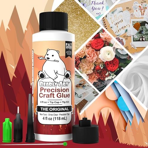 Bearly Art Precision Craft Glue Original 4 fl oz with Tip Kit Archival