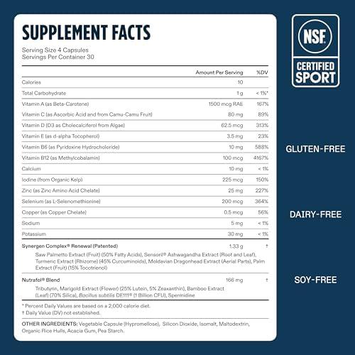 Nutrafol Men 50+ Hair Growth Supplements, Age 50+, 1-Month Bottle