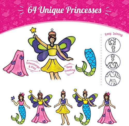 Imagimake Window Art - Princess, DIY Mess-Free 16 Pieces Suncatcher Kit