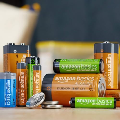 Amazon Basics 4-Pack 23A Alkaline Battery, 12 Volt, Long-Lasting Power, for Key Fobs and Garage Door Openers