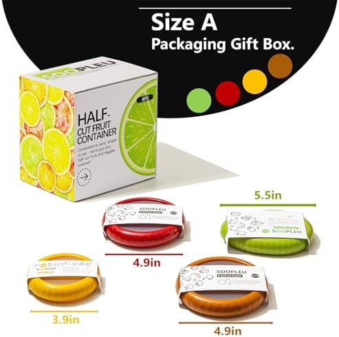 SOOPLEU Avocado Saver & Onion Storage, 4Pcs Silicone Fresh Produce Holder