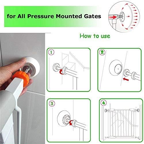 Vmaisi Baby Gate Wall Protector Protect Walls 4 Pack White