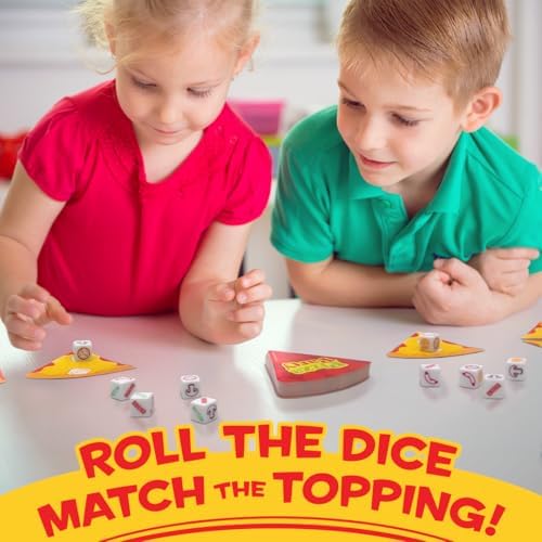 University Games, Pizza Party Dice Game, Dice Game for Kids and Families, Ages 6+