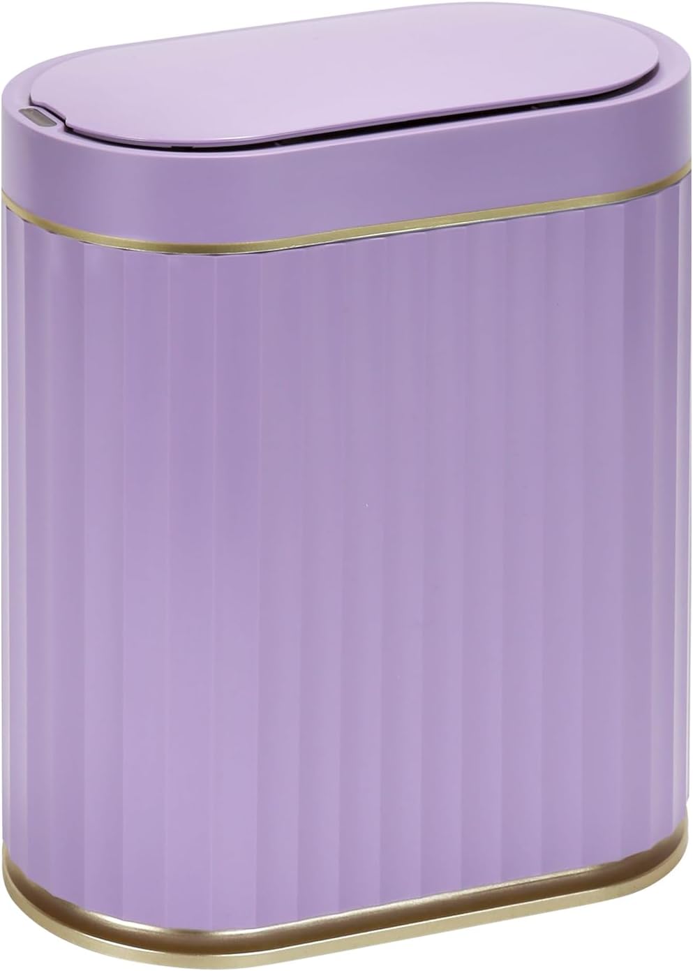 ELPHECO Bathroom Trash Can with Lid, 2 Gallon, Motion Sensor, White Gold
