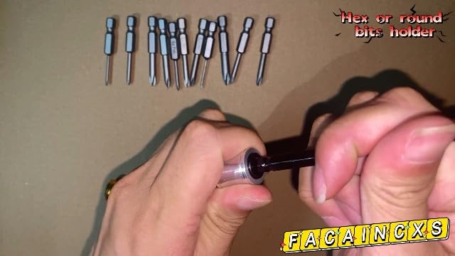 12PCS Bit Holders 1/4 Socket, Hex Shank Screwdriver Bit Holder for Impact Driver Drill Bit Keychain Extension Bar Quick Release Easy Change, Screwdriver Bit Holders for Tools & Home Improvement Gift