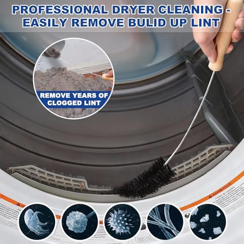 Sealegend Dryer Vent Cleaner Kit with Vacuum Hose Attachment & Brush Blue