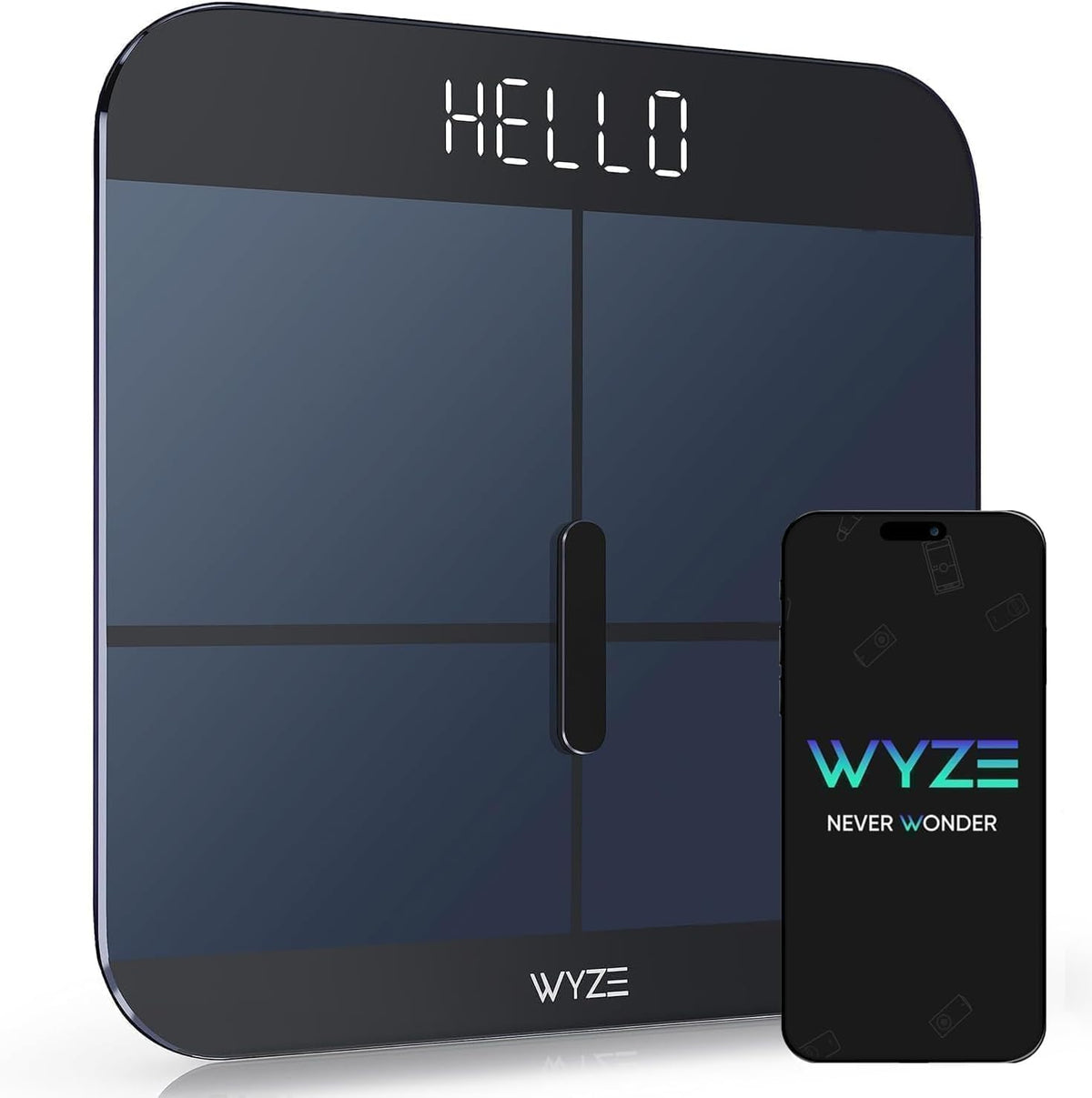 Wyze Smart Scale X Digital Bathroom Scale for Body Weight and Fat (Black)