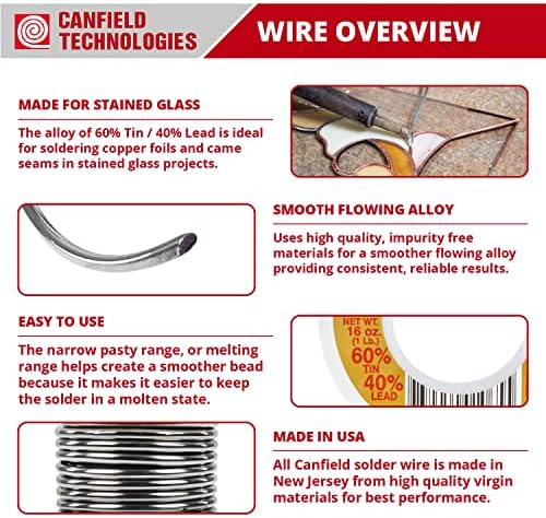 Canfield 60/40 solder for stained glass