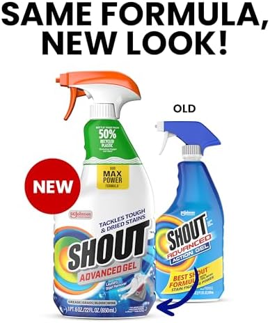 Shout Advanced Gel Laundry Stain Remover Spray, 22oz, (1-Pack)