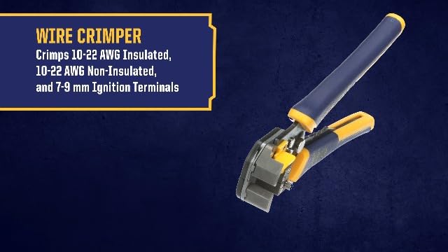 IRWIN Vise-Grip Wire Stripper, 2 Inch Jaw, Cuts 10-24 AWG, ProTouch for Comfort, Blue (2078300)
