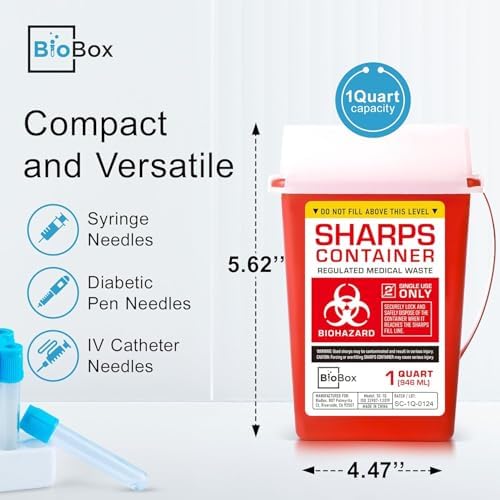 Sharps Container - Small Sharps Containers for Home Use, Travel & Disposal