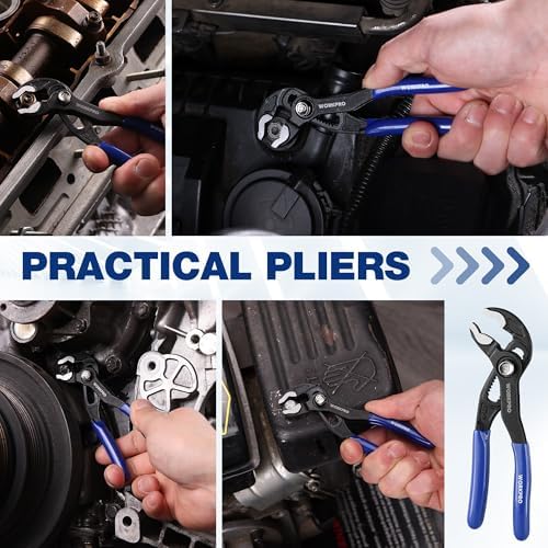 WORKPRO 5-Inch Water Pump Pliers, CR-V Plumbing Lock Plier