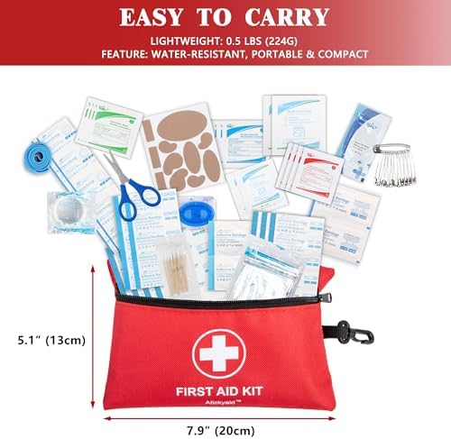 Mini First Aid Kit - 140 Piece Small First Aid Medical Kit