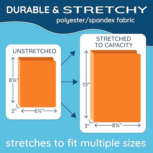 Blue Summit Supplies 6 Stretchable Book Covers, Fabric, Assorted Colors
