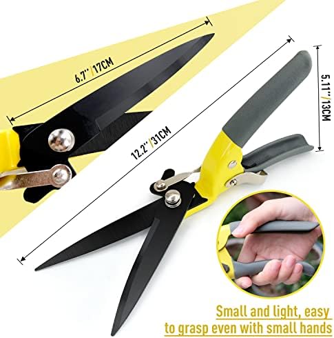 Upgraded Grass Shears, Hand Grass Clippers, Grass Trimming Shears for Garden, Lawn Edges