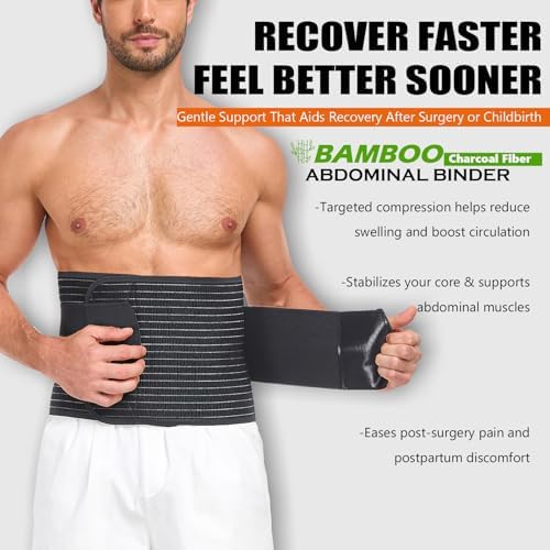 Abdominal Binder for Men Women Post Surgery & Postpartum Recovery