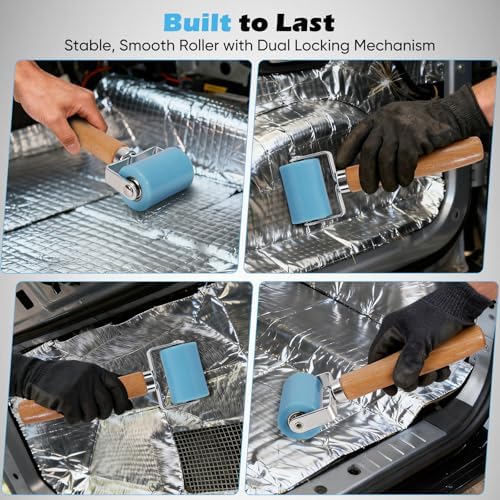 3rd Automotive Car Sound Deadening Roller, Dual Bearing PU Seam Roller Tool