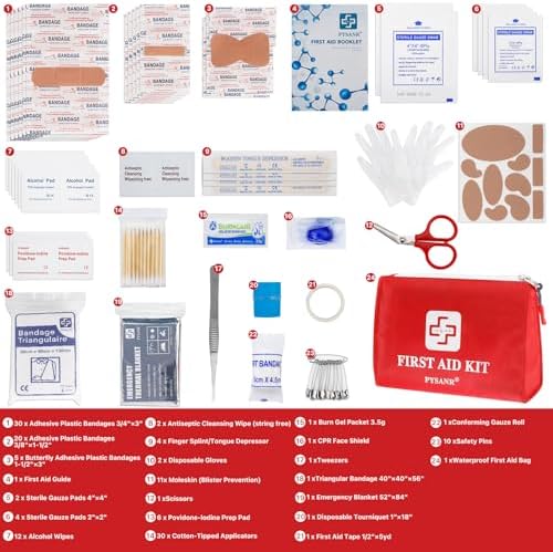 150 Piece Small First Aid Kit Portable Emergency Bag Compact Medical Kit