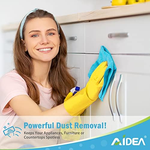 AIDEA Microfiber Cleaning Cloth-50PK, Microfiber Towels for Cars 12"x12"
