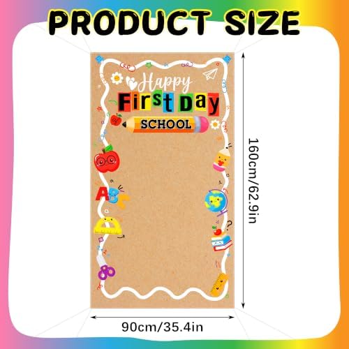 First Day of School Banner Backdrop Decorations, Back to School Banner