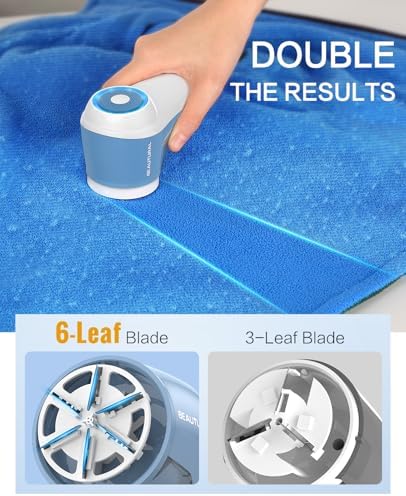BEAUTURAL Fabric Shaver and Lint Remover, Rechargeable Sweater Defuzzer