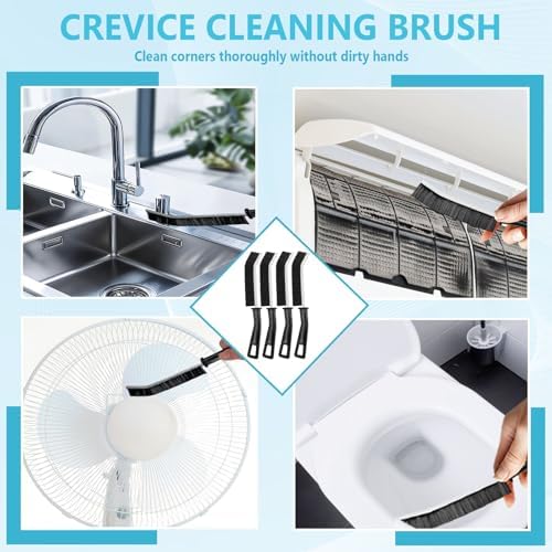 18PCS Crevice Cleaning Brush Hard Bristle Scrub Brushes for Gaps with Box