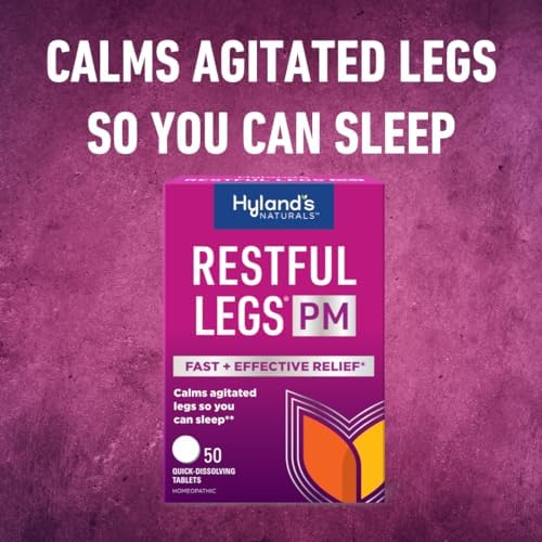 Hyland's Restful Legs PM Tablets, Nighttime Formula so You Can Sleep, 50ct
