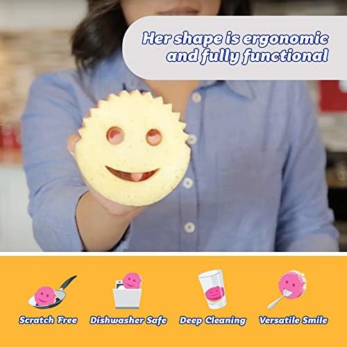 Scrub Daddy Scrub Mommy - Scratch-Free Multipurpose Dish Sponge - BPA Free & Made with Polymer Foam - Stain & Odor Resistant Kitchen Sponge (1 Count)