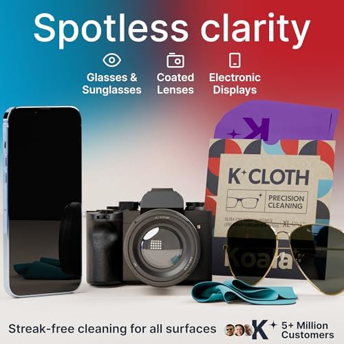 Koala Lens Cleaning Cloth | Japanese Microfiber | Blue & Purple (Pack of 3)