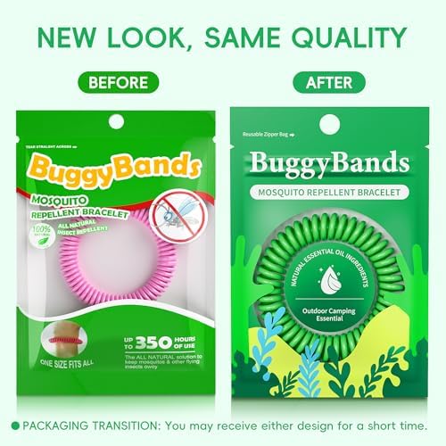 BuggyBands 12 Pack Mosquito Repellent Bracelets for Adults & Kids,DEET-Free