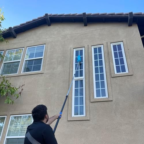 20 Foot High Ceiling Fan, Cobweb Duster with 5-12ft Extension Pole