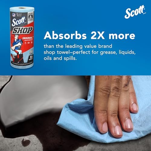 Scott Shop Towels Original, 55 Towels/Roll, 12 Rolls/Case