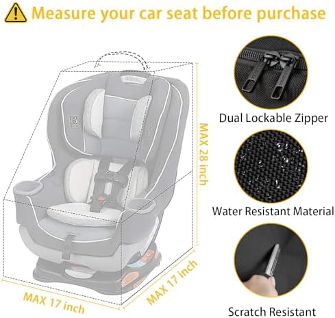 YOREPEK Padded Car Seat Travel Bag Backpack, Toddler Travel Essentials