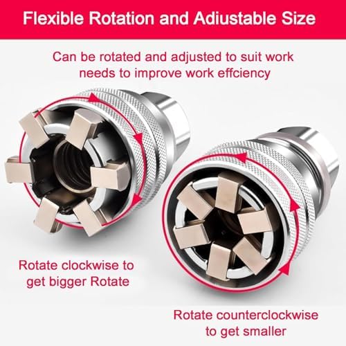 New 2 Sets Adjustable Universal Socket Wrench Tool Set - Multi-Function 10mm-19mm Universal Maintenance Socket for 3/8" Drive Ratchet, Torque Wrench & Power Drill