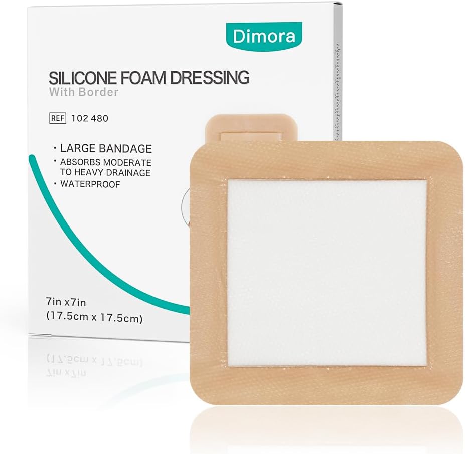 Dimora Silicone Foam Dressing 4"x4" 20 Pack