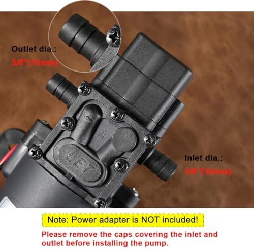 12V DC Water Transfer Pump 4.5 L/Min 1.2 GPM 80 PSI