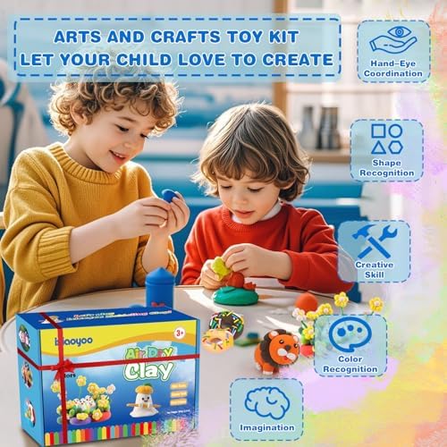 Ixiaoyoo Air Dry Clay, 30 Colors Foam Modeling Clay for School Projects