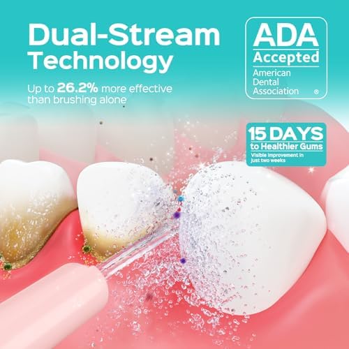 COSLUS ADA Accepted C50 Water Dental Flosser, 4 Modes 5 Intensity Levels