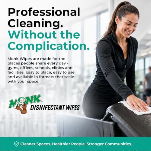 Monk Disinfecting Wipes (4 Refills of 800 Count) for Commercial Facilities