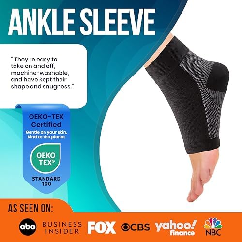 Ankle Brace Socks - Ankle Compression Sleeve - Foot Brace for Women & Men