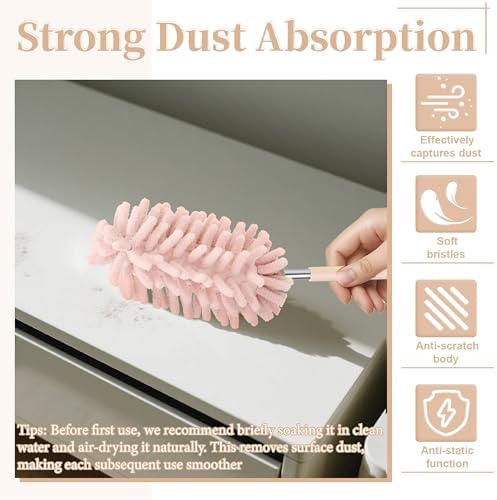 2 PCS Car Interior Duster with Extension Pole, Dusters for Cleaning