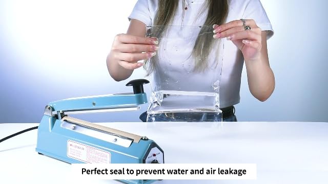 METRONIC Impulse Sealer 8 inch, Manual Heat Sealer Machine for Plastic Bags