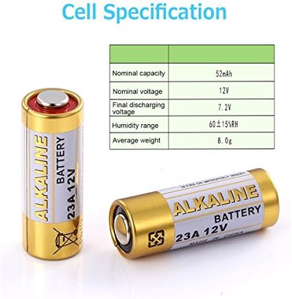 LiCB A23 12V Alkaline 23A Batteries (10-Pack)