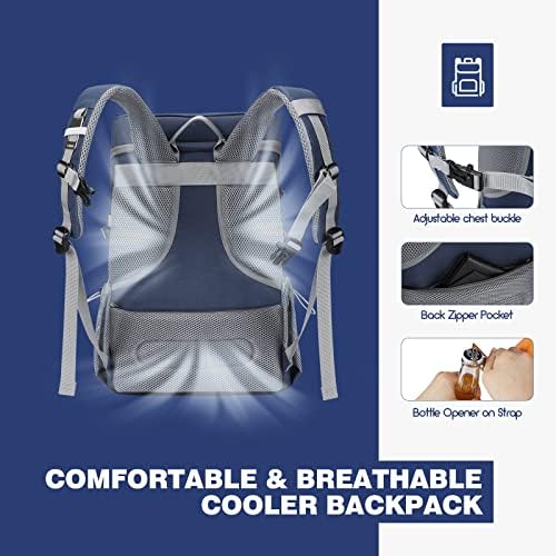 Maelstrom 35/50Can Insulated Cooler Backpack, Leakproof Soft Lunch Ice Bag