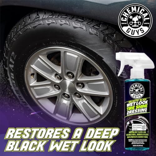 Chemical Guys, Galactic Black Wet Look Tire Shine Spray, High Gloss, 16 oz