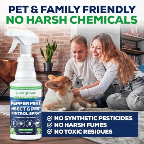 Peppermint Oil Spray for Rodents, Insects, Pest Control. Ready to Use 16oz